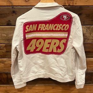San Francisco 49ers One-of-a-Kind Buffalo MadAndie Custom Denim Jean Jacket - M
